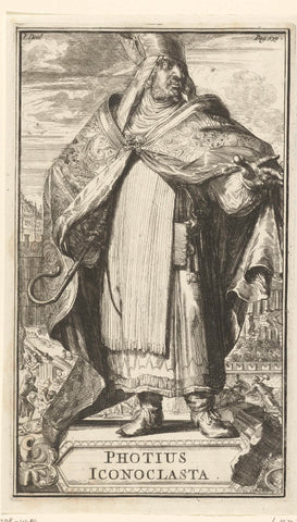 Portrait of Photius Icononclasta, Romeyn de Hooghe, 1701 Canvas Print