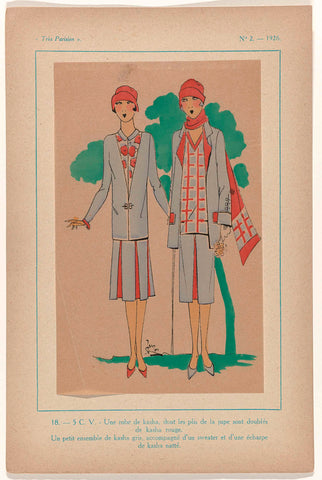 Très Parisien, 1926, No.  2, Pl. 18: - 5 C.V. A kash dress (...), G-P. Joumard, 1926 Canvas Print