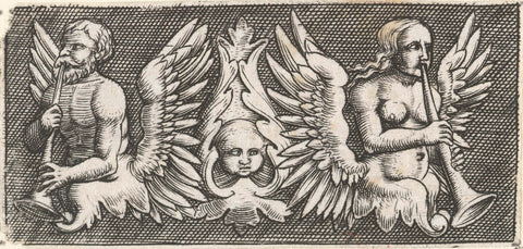 Frisian with a cherub in the middle, anonymous, c. 1500 - c. 1600 Canvas Print