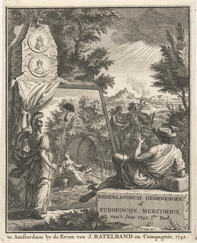 Title page for the Europian Mercury of 1742, anonymous, 1742 Canvas Print