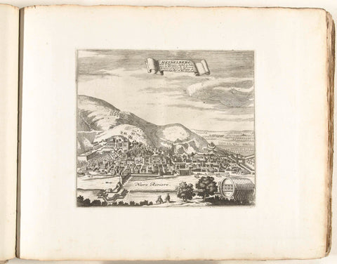 View of Heidelberg, c. 1702, anonymous, 1702 - 1703 Canvas Print