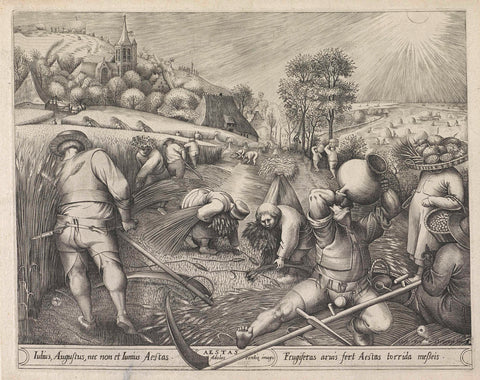 Zomer, Pieter van der Heyden, 1570 Canvas Print