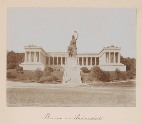 Bavaria with Ruhmeshalle, Munich, Germany, anonymous, c. 1880 - c. 1910 Canvas Print