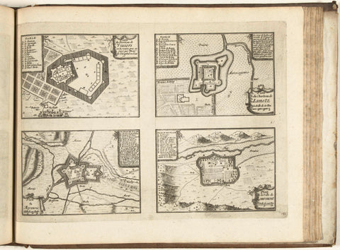 Maps of Viviers, Jametz, Moyenvic and Remiremont, 1726, anonymous, 1726 Canvas Print