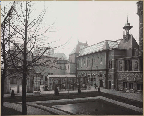 Garden shortly after the completion of the first phase of the Drucker extension in 1909, 1909 - 1913 Canvas Print