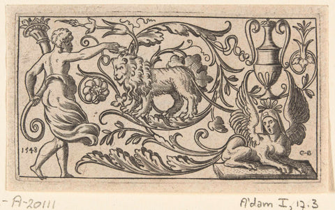 Frisian with lion, anonymous, 1548 Canvas Print