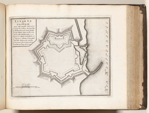 Map of Livorno, ca. 1693-1696, anonymous, 1693 - 1696 Canvas Print