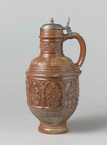 Jug with a representation of the electors, anonymous, c. 1602 - c. 1610 Canvas Print