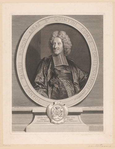 Portret van Jean-Paul Bignon, Pierre Drevet, 1707 Canvas Print