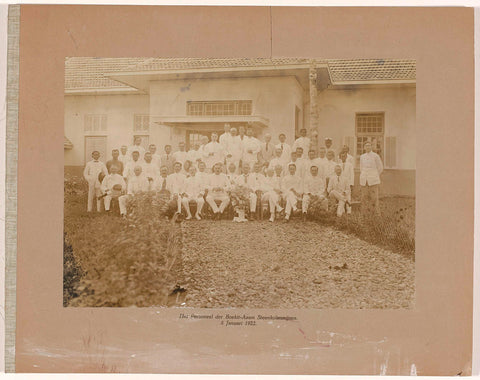 The Staff of the Boekit-Asam Coal Mines. 8 January 1922, anonymous, 1922 Canvas Print