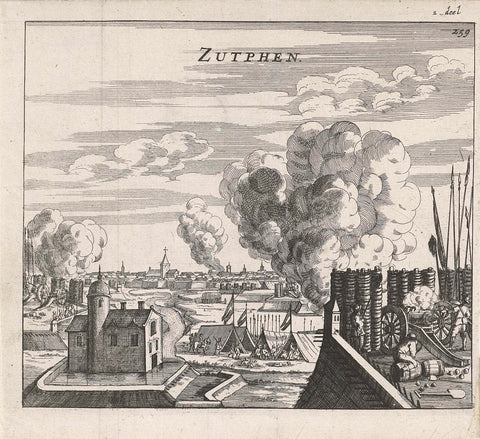 Siege of Zutphen, anonymous, 1625 - 1699 Canvas Print