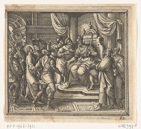 Christ for Herod, Pieter van der Borcht (I), 1639 - 1717 Canvas Print