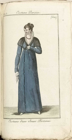 Journal des Dames et des Modes, Costume Parisien, 1805, Year 13 (601) Costume d'une Jeune Personne, anonymous, 1805 Canvas Print