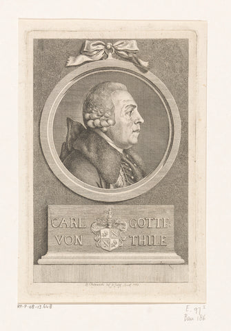 Portret van Carl Gottfried von Thile, Daniel Nikolaus Chodowiecki, 1773 Canvas Print