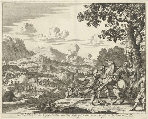 Battle of Sasbach, 1674, Jan Luyken, 1680 Canvas Print