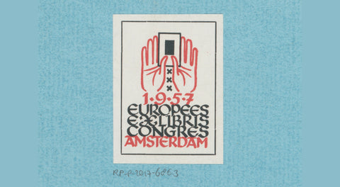 Cover issued on the occasion of the European Exlibris Congress, Amsterdam, anonymous, 1957 Canvas Print