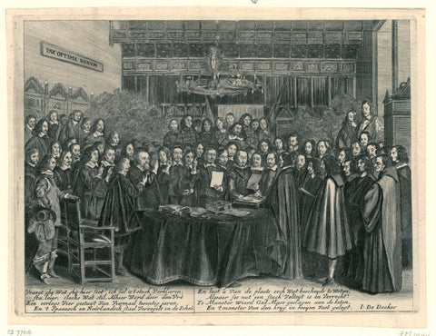 The swearing-in of the Peace of Munster, 1648, anonymous, 1665 - 1667 Canvas Print