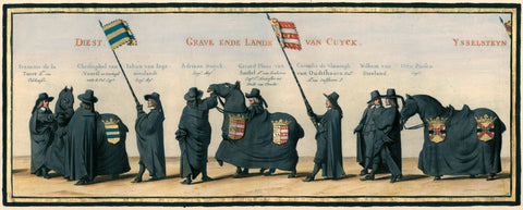 The funeral procession of Frederik Hendrik, plate no. 13, Pieter Nolpe, 1651 Canvas Print