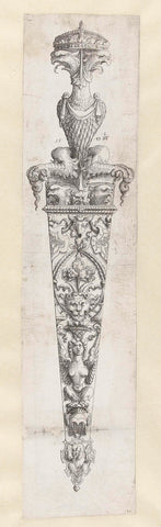 Design for dagger in sheath with grotesken, Augustin Hirschvogel, 1543 Canvas Print