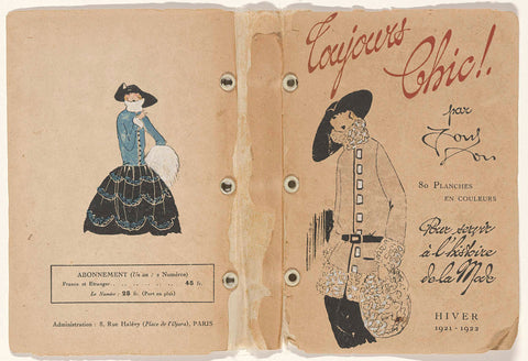 Toujours Chic, catalogue of fashion prints, G-P. Joumard, 1921 - 1922 Canvas Print