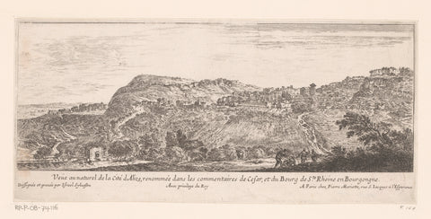 Mountain landscape with the city of Alise, Israel Silvestre, 1631 - 1657 Canvas Print