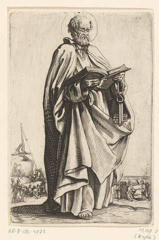 Apostle Peter, Jacques Callot, 1631 - 1699 Canvas Print