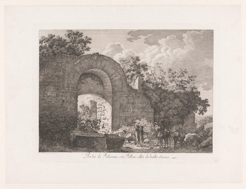 Old gate of Fallari, Jacob Wilhelm Mechau, 1795 Canvas Print