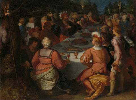 The Conspiracy of Julius Civilis and the Batavians in a Sacred Grove, Otto van Veen, 1600 - 1613 Canvas Print