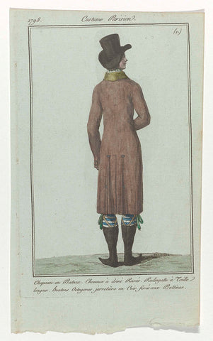 Journal des Dames et des Modes, Costume Parisien, 8 January 1798, (1) : Chapeau en Bateau (...), anonymous, 1798 Canvas Print