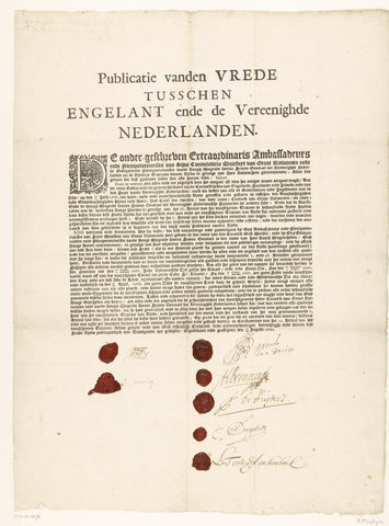 Publication of the ratification of the Peace in Breda, 1667, anonymous, 1667 Canvas Print