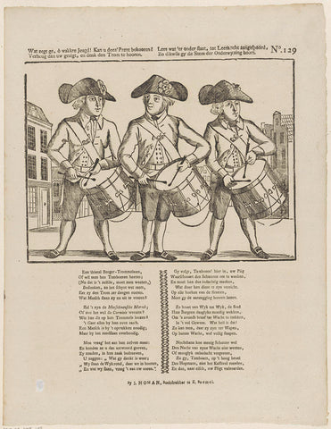 What sayest thou, thou awake youth! Do you like this picture? / Then rejoice thy face, and think to hear the drum. / Read what it says above, urged to learn, / As often you hear the voice of education, Johan Noman, 1806 - 1830 Canvas Print