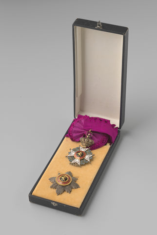 Belgian order of knighthood (Order of Leopold), received by Willem Drees, anonymous, c. 1949 Canvas Print