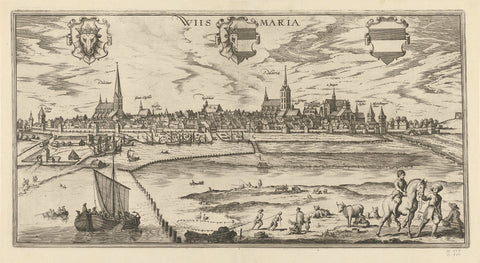 View of Wismar, Jan Luyken, 1682 Canvas Print