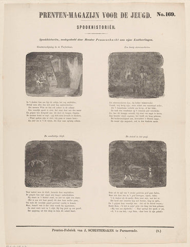 Ghost histories, communicated by Master Penneschacht to his boarding pupils, Jan Schuitemaker, 1850 Canvas Print