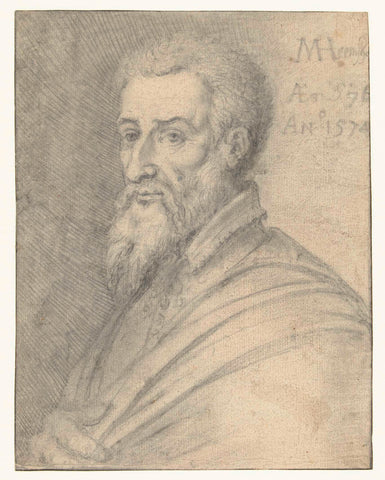 Portrait of Maerten van Heemskerck, anonymous, 1574 - 1579 Canvas Print