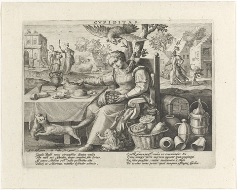 Desire, Raphaël Sadeler (I), 1592 Canvas Print