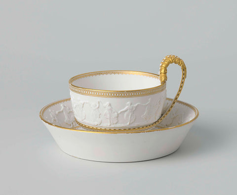 Cup and saucer, Meissener Porzellan Manufaktur, c. 1790 - c. 1800 Canvas Print