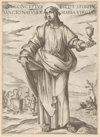 De saint John, Antonio Tempesta, 1565 - 1630 Canvas Print