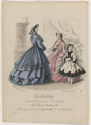 Cendrillon, 1866, No. 26 : Journal des petites Demoiselles..., anonymous, 1866 Canvas Print