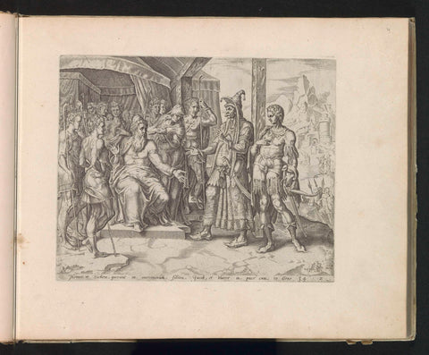 Chamor and Shechem ask Jacob for Dina's hand, Harmen Jansz Muller, 1585 Canvas Print