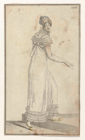 Journal des Dames et des Modes, Costume Parisien, 15 June 1812, (1235): Chapeau de paill (...), anonymous, 1812 Canvas Print