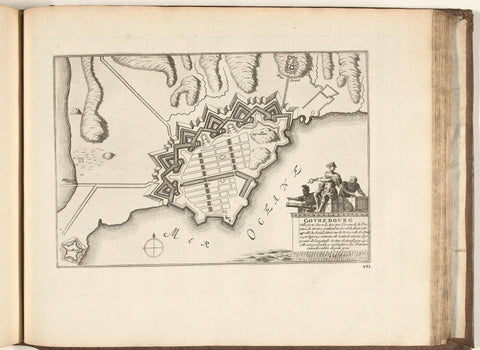 Map of Gothenburg, 1726, anonymous, 1726 Canvas Print