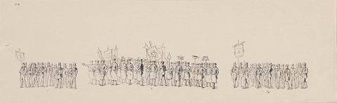 Historical costumed parade in Amsterdam at the 25th anniversary of the reign of King William III in 1874 (plate 18), anonymous, 1874 Canvas Print