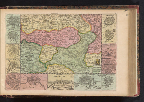 Map of Brabant, anonymous, 1735 Canvas Print