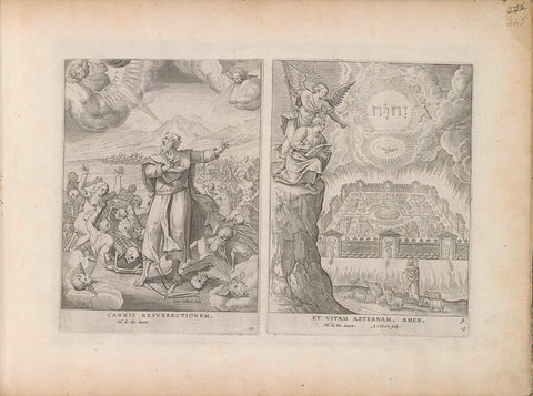 Vision of Ezekiel, Jan Collaert (II), 1643 Canvas Print