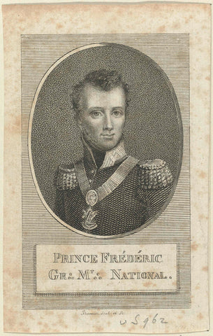 Portrait of Frederick, Prince of the Netherlands, Benoist, 1816 - 1871 Canvas Print