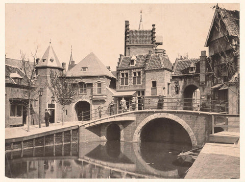 View of a canal in Amsterdam during the World's Fair of 1895, Guy de Coral &Co., 1895 Canvas Print