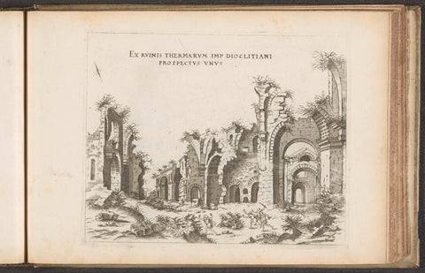 View of the Baths of Diocletian, Jacques Androuet (attributed to), 1551 - 1584 Canvas Print