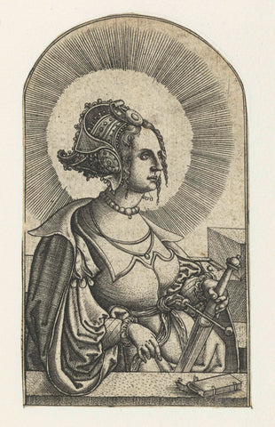 Saint Catherine, Monogrammist AC (16th century), 1520 - 1562 Canvas Print