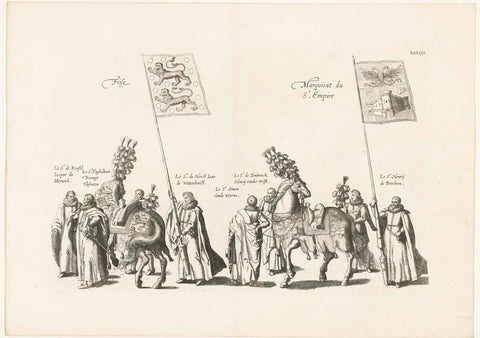 Funeral procession of Archduke Albrecht (plate XXXIIII), 1622, Cornelis Galle (I), 1623 Canvas Print